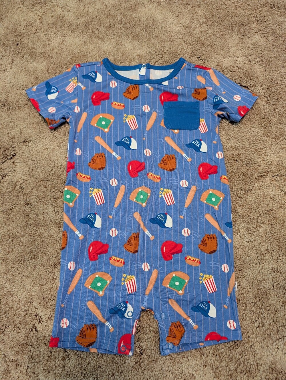 NWOT Little Sleepies - Size 3T - All Stas Pocket Romper